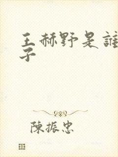 王赫野是谁的儿子