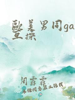 欧美男同gay互操