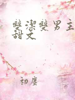 双洁双男主小说甜文