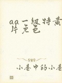 aa一级特黄大片免色