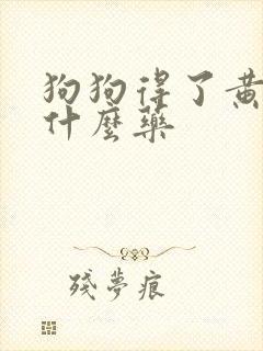 狗狗得了黄疸用什么药