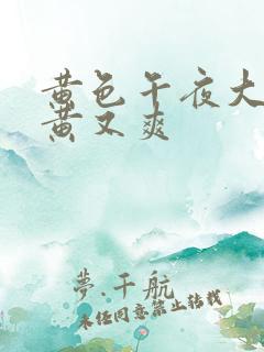 黄色午夜大片又黄又爽