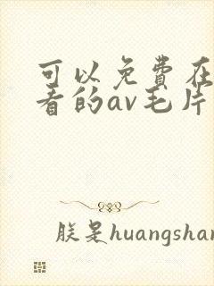 可以免费在线观看的av毛片