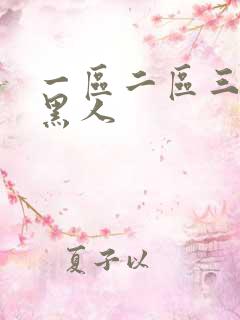 一区二区三区 黑人
