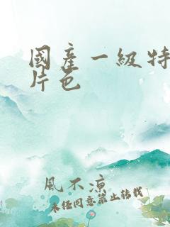 国产一级特黄大片色