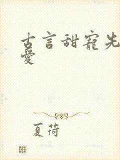 古言甜宠先婚后爱