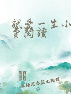 试爱一生小说免费阅读