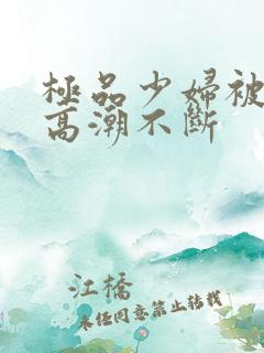 极品少妇被弄得高潮不断