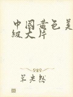 中国黄色美女一级大片