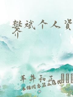 樊斌个人资料简介