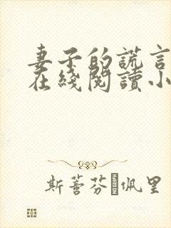 妻子的谎言全文在线阅读小说