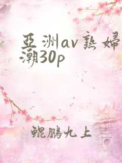 亚洲av熟妇高潮30p