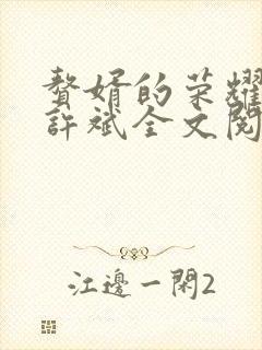 赘婿的荣耀小说许斌全文阅读免费