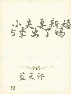 小夫妻新婚夜第5季出了吗