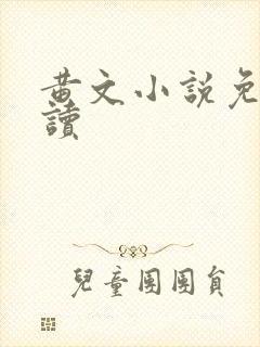 黄文小说免费阅读