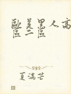 欧美黑人高清一区二区