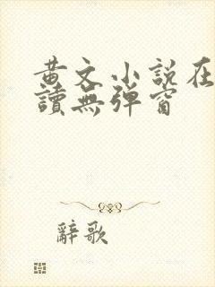 黄文小说在线阅读无弹窗