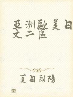 亚洲欧美日韩中文二区