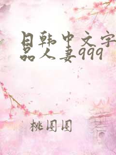 日韩中文字幕精品人妻999