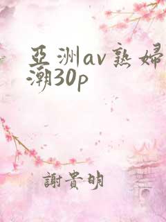 亚洲av熟妇高潮30p