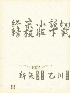 终宋小说txt精校版下载