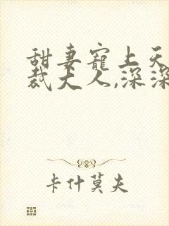 甜妻宠上天:总裁大人,深深爱