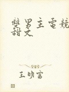 双男主电竞小说甜文