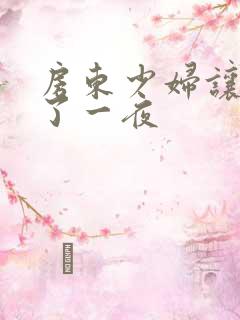 房东少妇让我爽了一夜