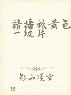 请播放黄色录像一级片