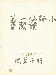 第一仙师小说免费阅读