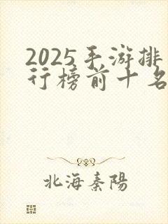2025手游排行榜前十名网络游戏