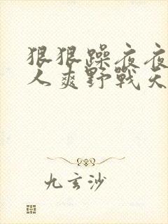 狠狠躁夜夜躁人人爽野战天