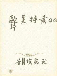欧美特黄aa大片