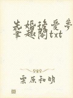 先婚后爱梦筱二笔趣阁txt