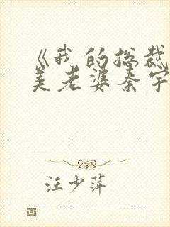 《我的总裁白富美老婆秦宇》原著小说