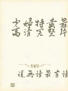 少妇特黄最刺激高清完整片