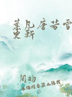 叶凡唐若雪刚刚更新