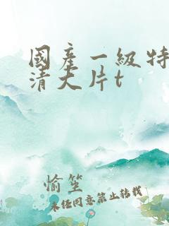 国产一级特黄高清大片t