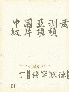 中国亚洲黄色一级片视频