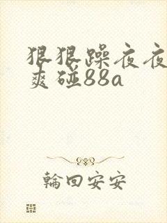 狠狠躁夜夜躁人爽碰88a