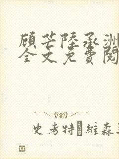 顾芒陆承洲小说全文免费阅读无弹窗