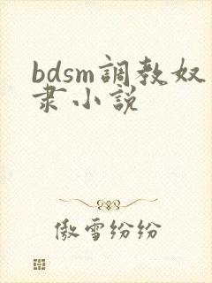 bdsm调教奴隶小说
