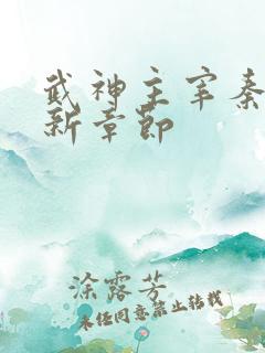 武神主宰秦尘最新章节