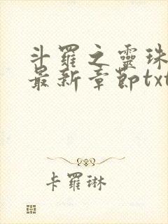 斗罗之灵珠神剑最新章节txt