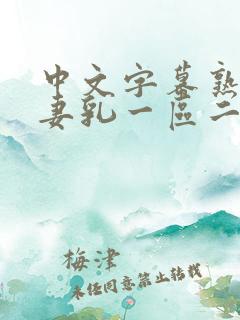 中文字幕熟女人妻乳一区二区