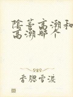 阴蒂高潮和阴道高潮哪个