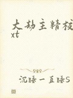 大劫主精校版txt