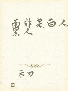 南非是白人还是黑人