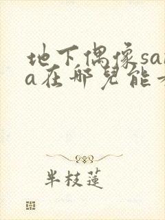 地下偶像sana在哪儿能看到