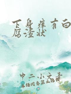 下身痒有白带豆腐渣状